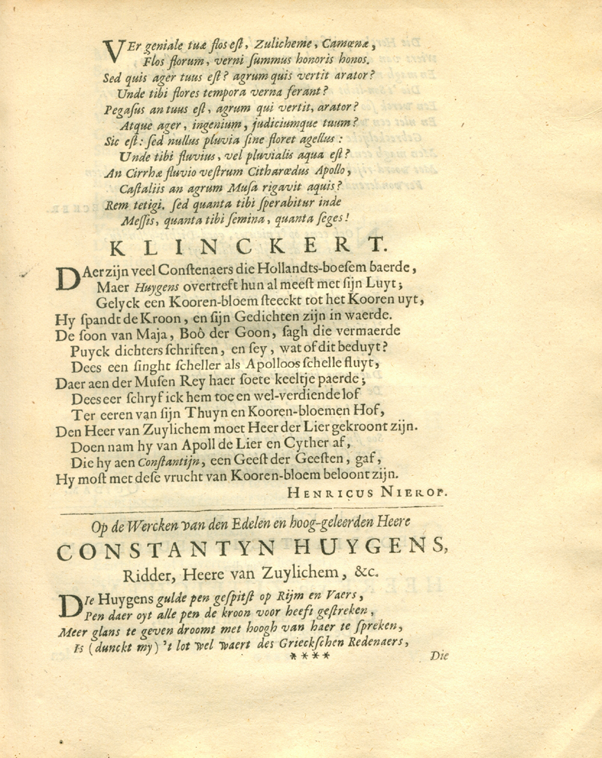 Korenbloemen 1672, deel 1, fol. ****1r