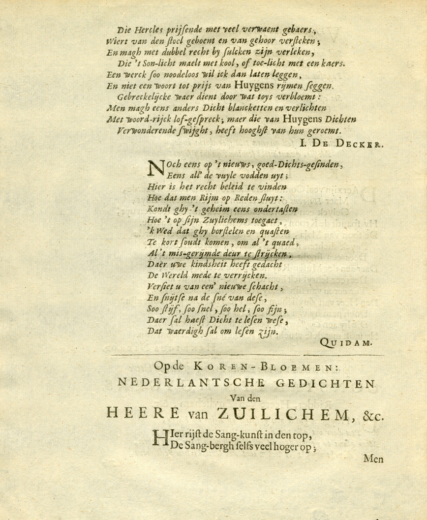 Korenbloemen 1672, deel 1, fol. ****1v