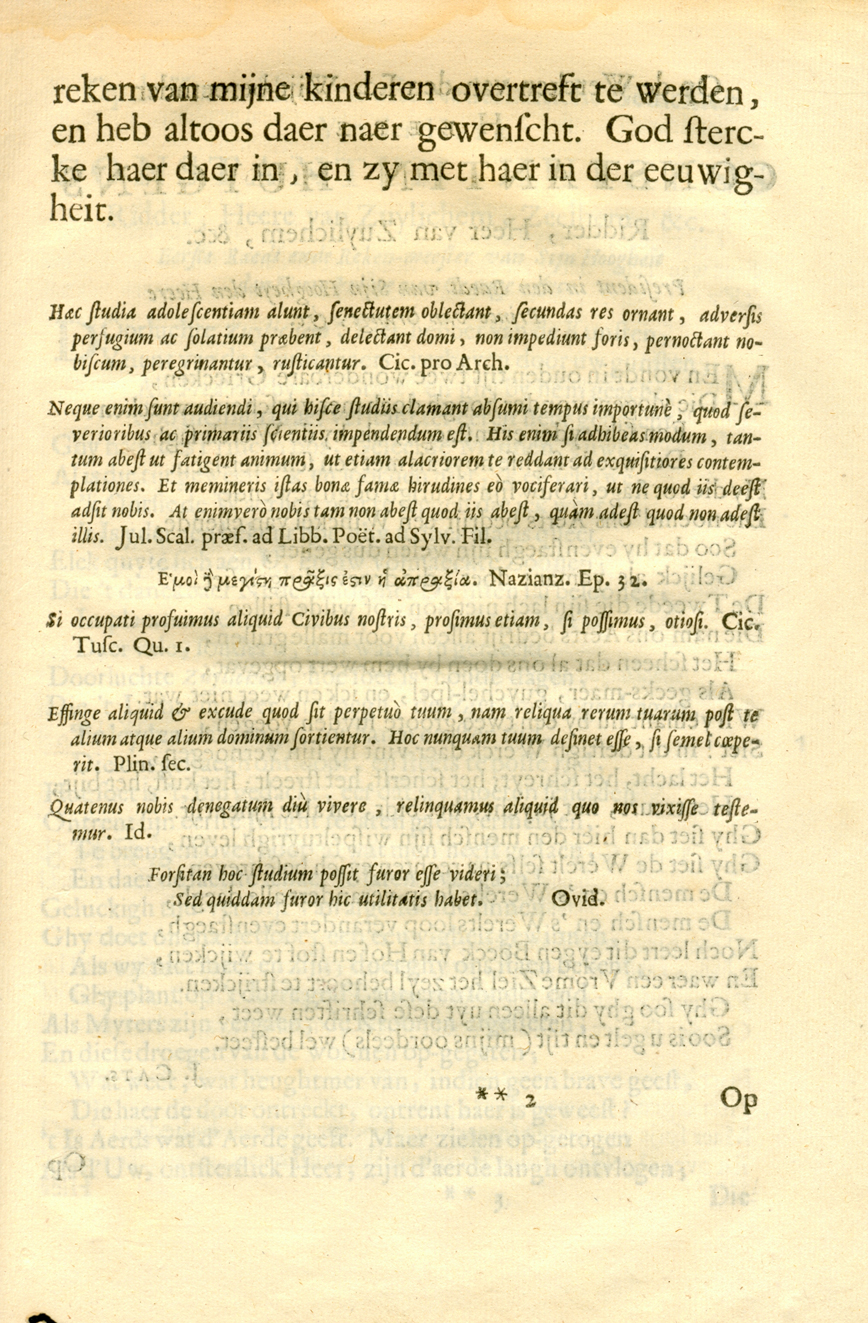 Korenbloemen 1672, deel 1, fol. **2r