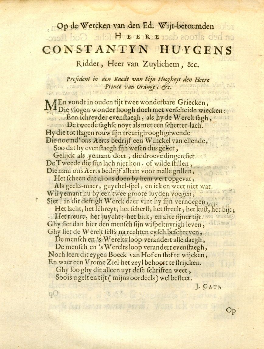 Korenbloemen 1672, deel 1, fol. *4r