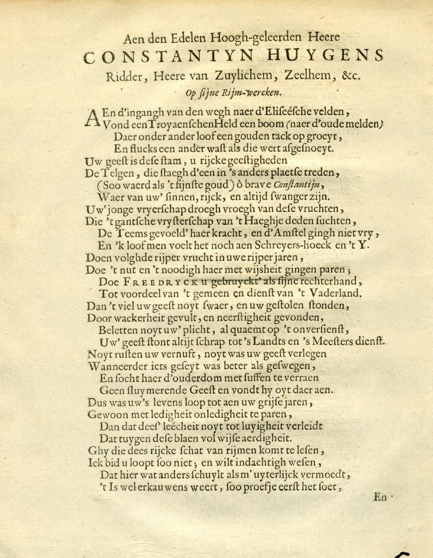 Korenbloemen 1672, deel 1, fol. ***1v