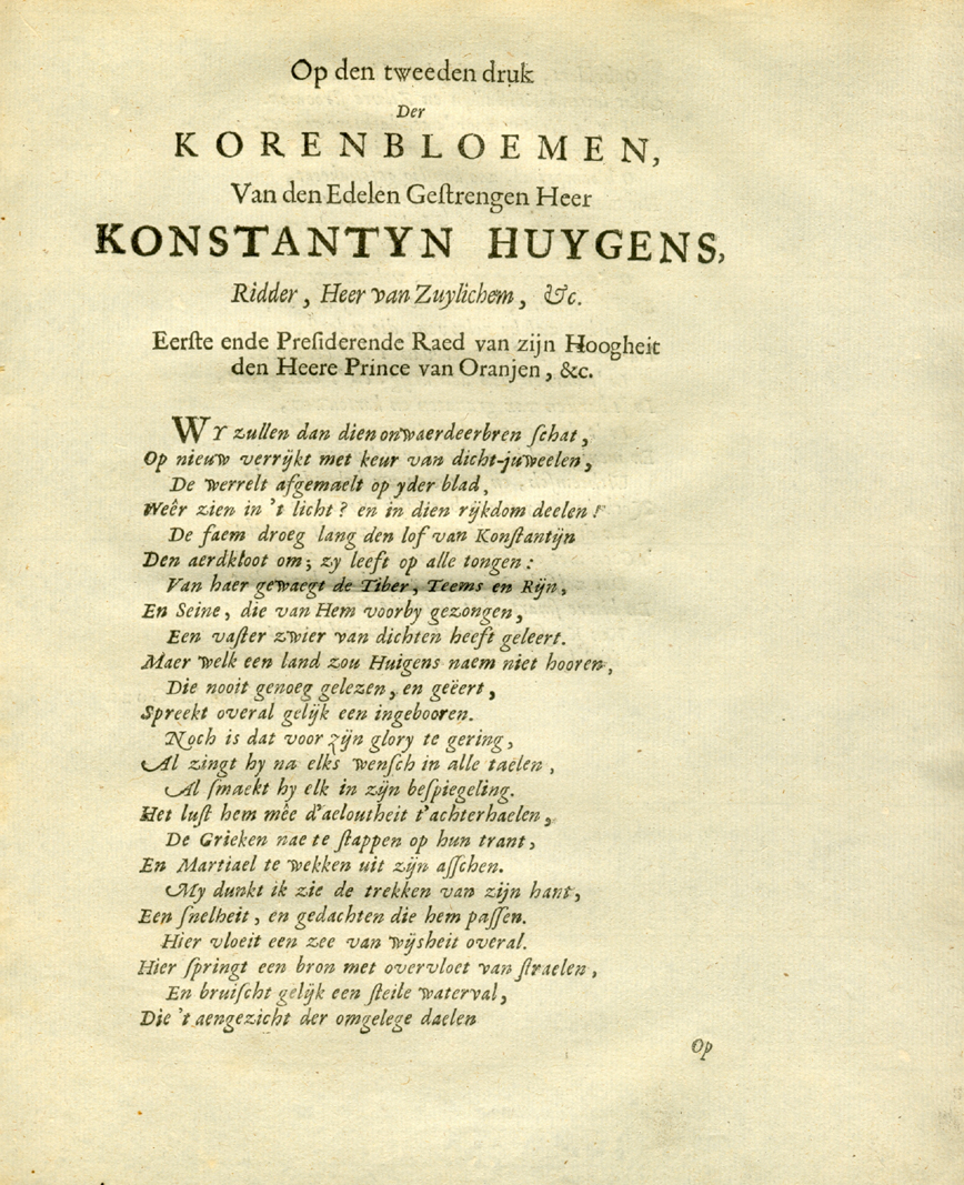 Korenbloemen 1672, deel 1, fol. *